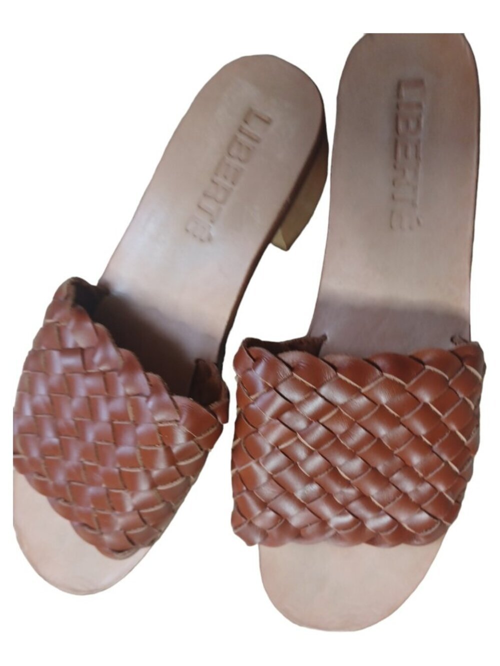 Liberté anthropologie Santorini woven mule sandals 9